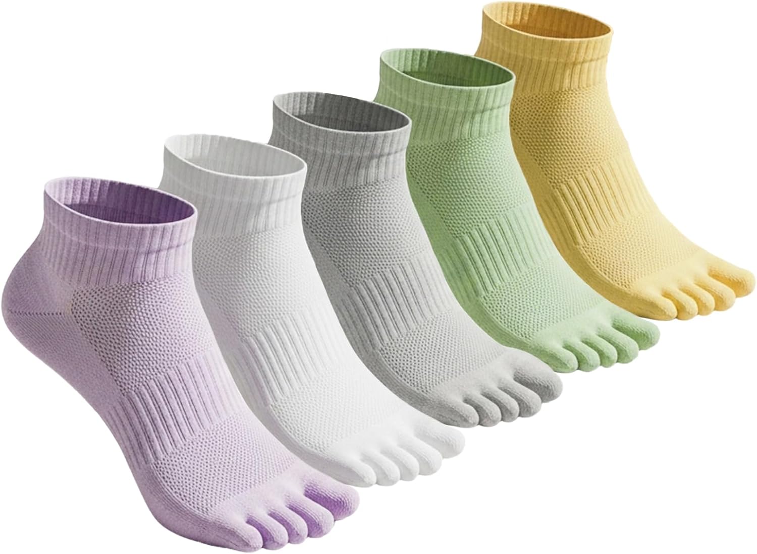 Cotton Toe Socks Women, Casual Five Finger Socks, Comfortable Crew Socks, Breathable Athletic Socks