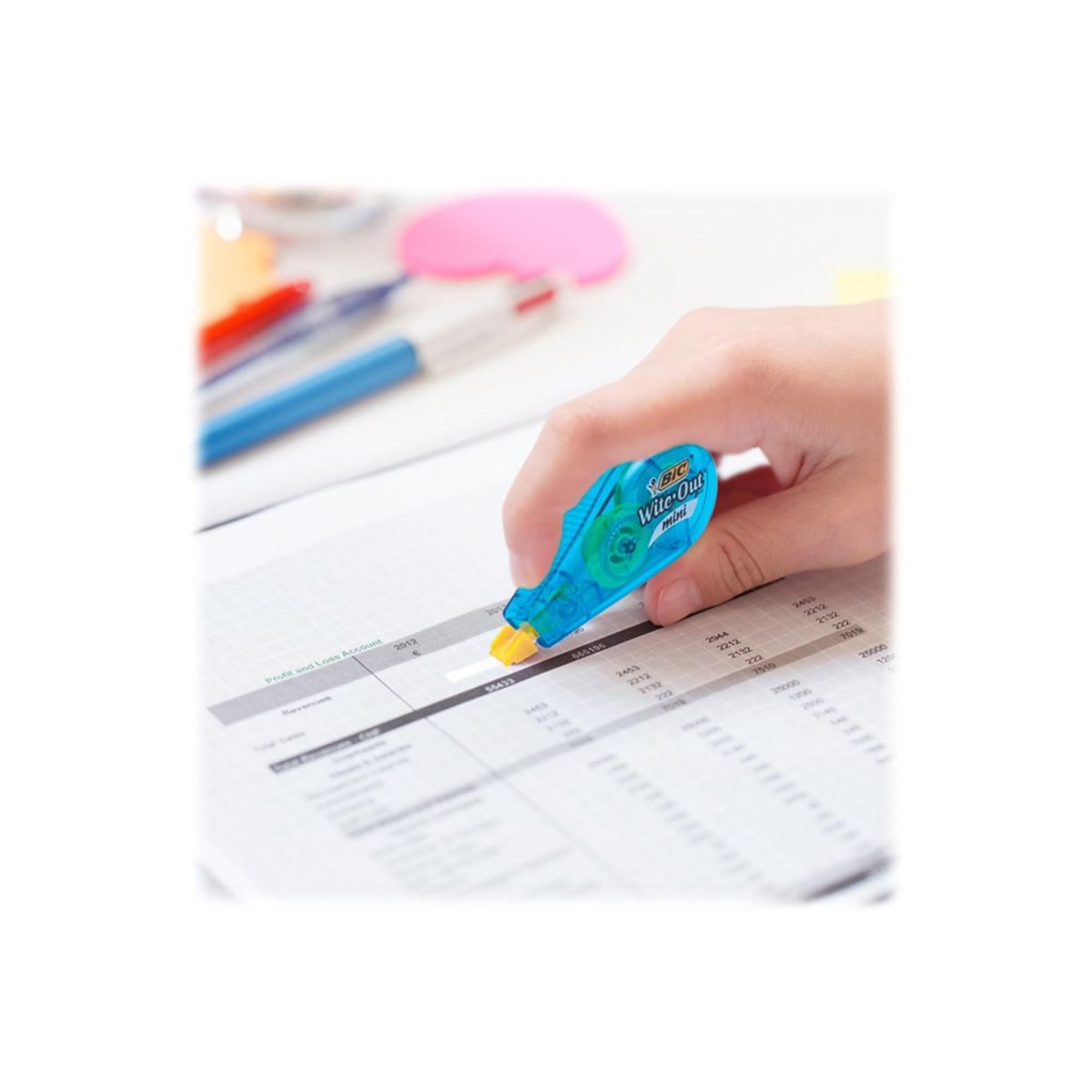 BIC Wite Out Mini-Korrekturband, Weiß, 12 Stück