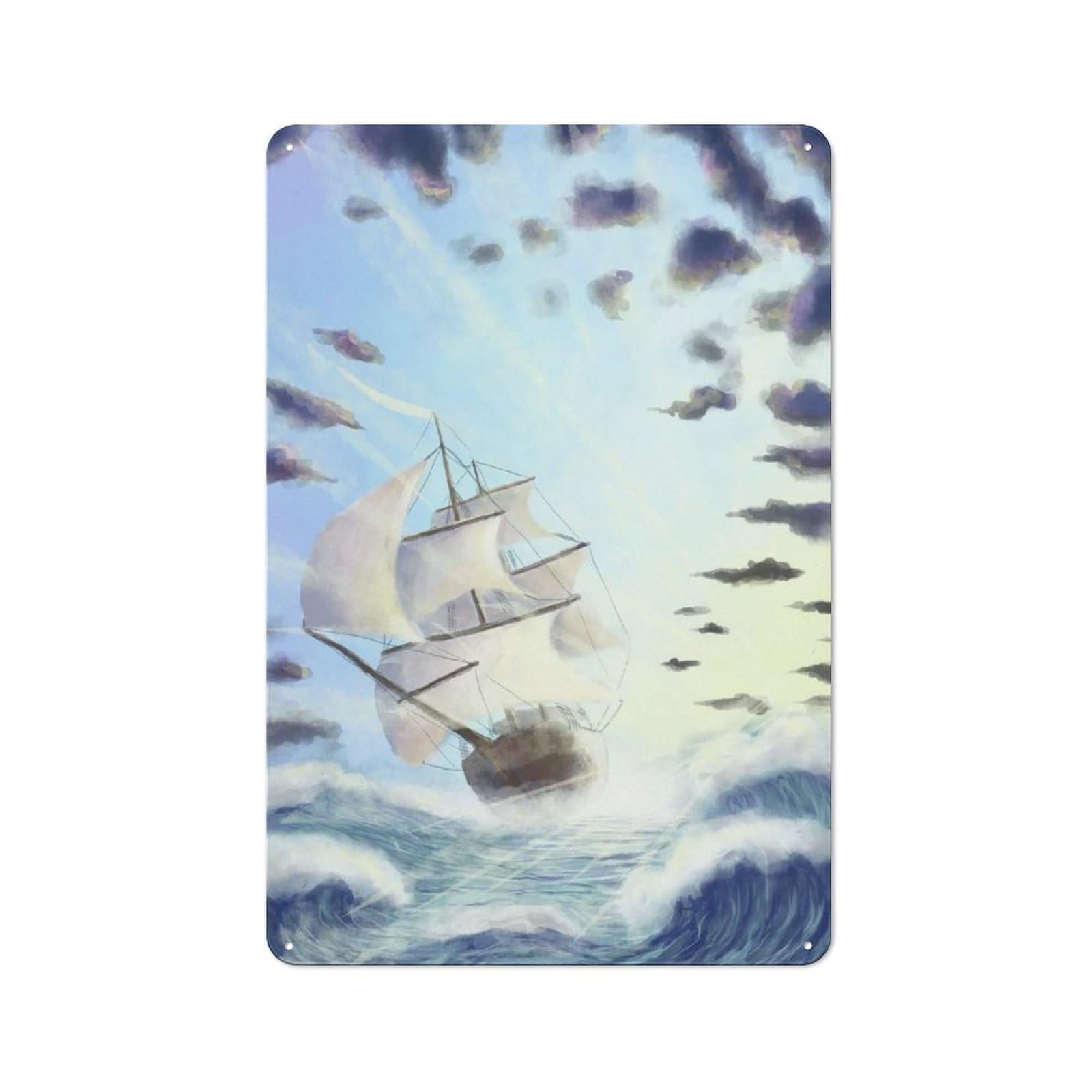 Urban Decorative Metal Plaque 30x20cm Featuring Sv01, Loft Wall Plaque for Loft, Studio, Office Or Creative Room