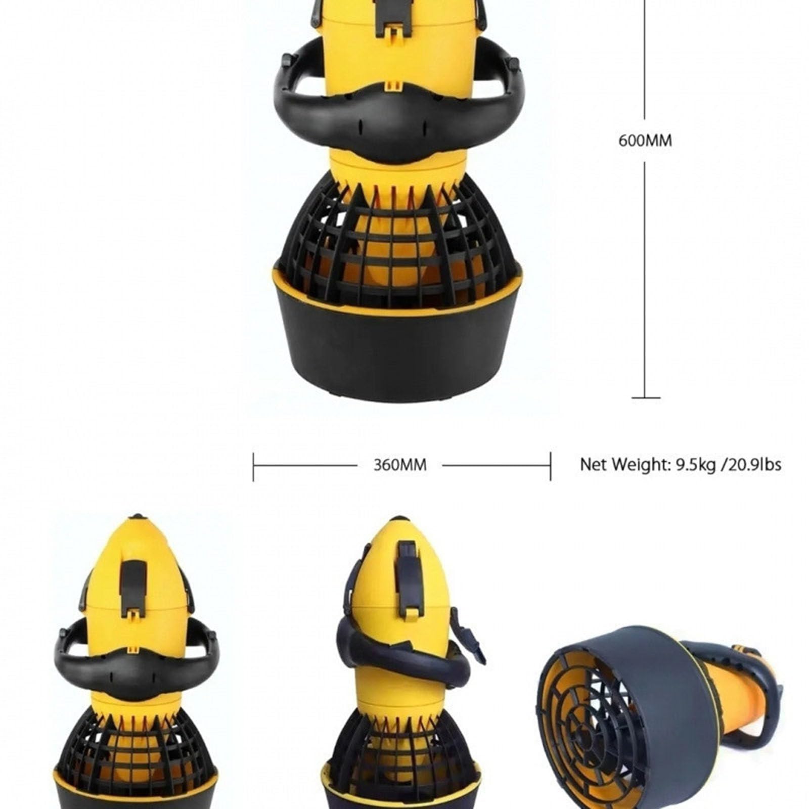 Scooters subacuáticos,Scooter Submarino para Buceo,hélice de Agua,Puede Utilizar en 20 Metros de Agua,potenciador de Scooter Submarino,500W