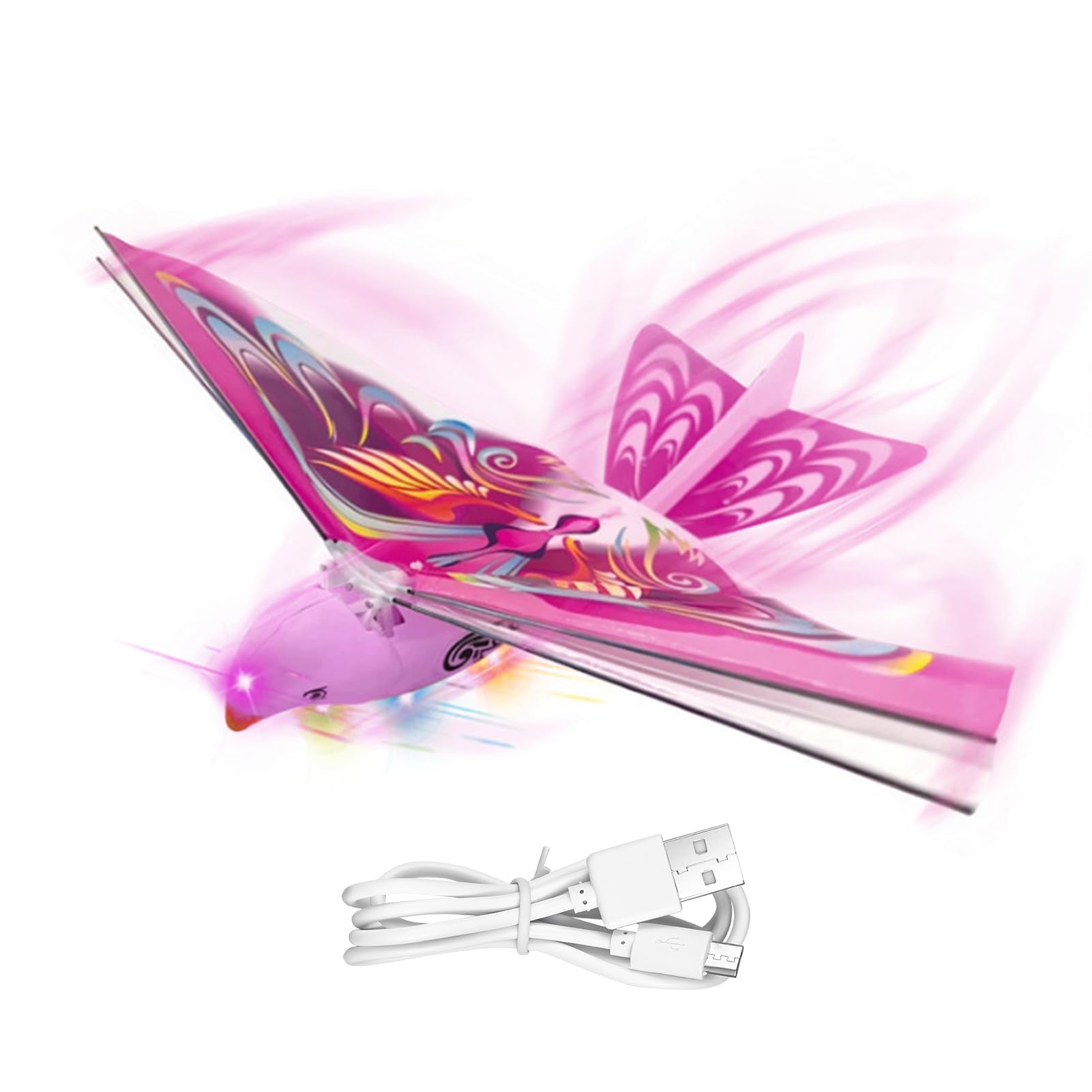 Tktouci Flying Bird Toy - Realistic Electronic Figurine - with Flapping Wings Flying Electric Bird,for Adults Teens Family Gathering Outdoor Garden Park