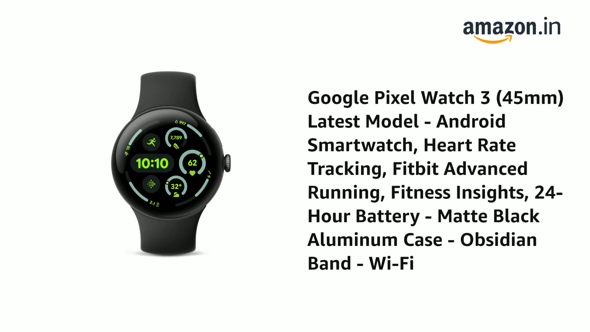 Google Pixel Watch 3 (45mm) 2024 Model - Android Smartwatch, Heart