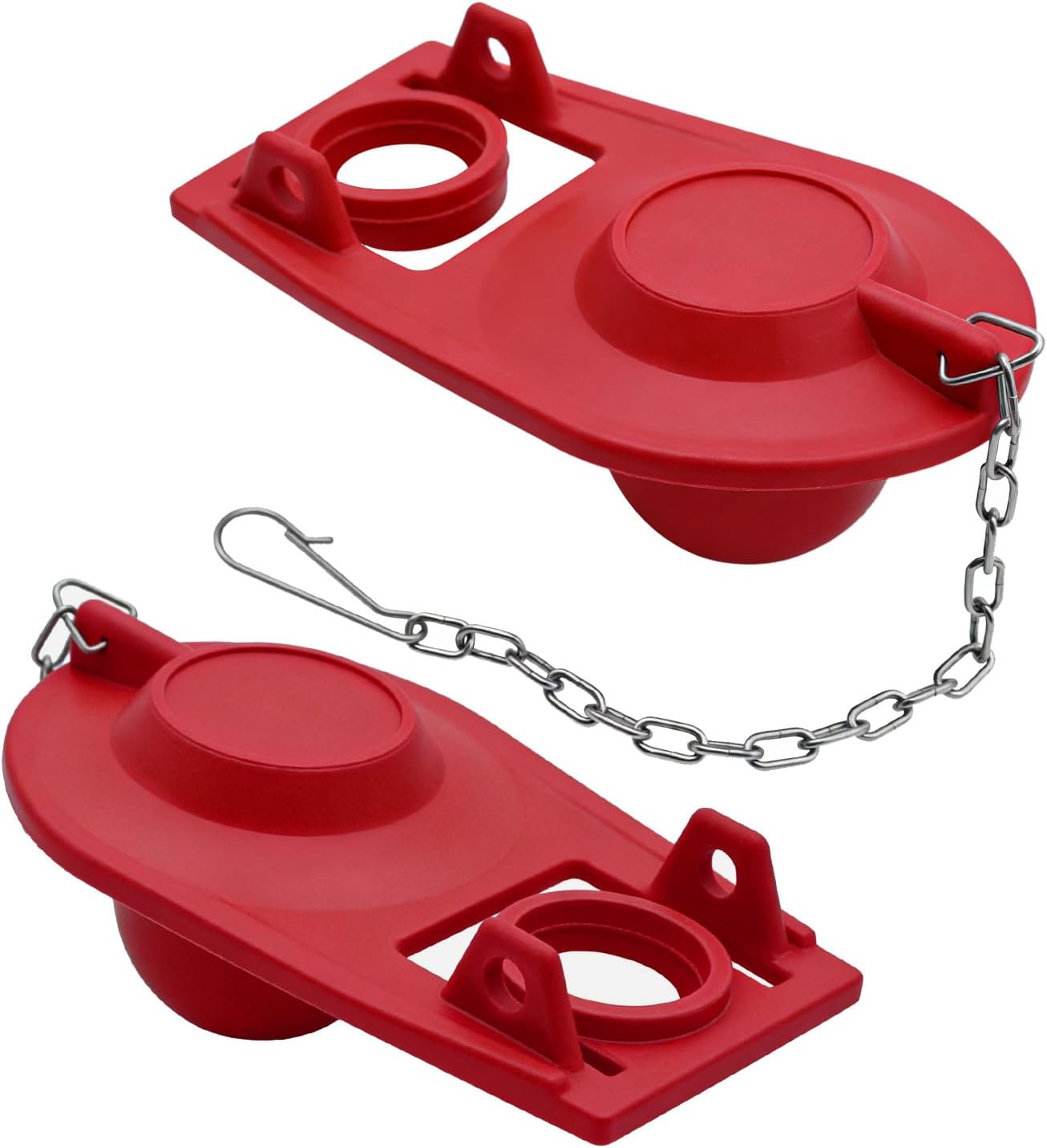 Toilet Flapper 2 inch with Stainless Steel Chain for Korky 2000BP | Fits 5 and 7 Gallon Toilets and Older Style Brass Flush Valves, Toilet Flapper Replacement kit