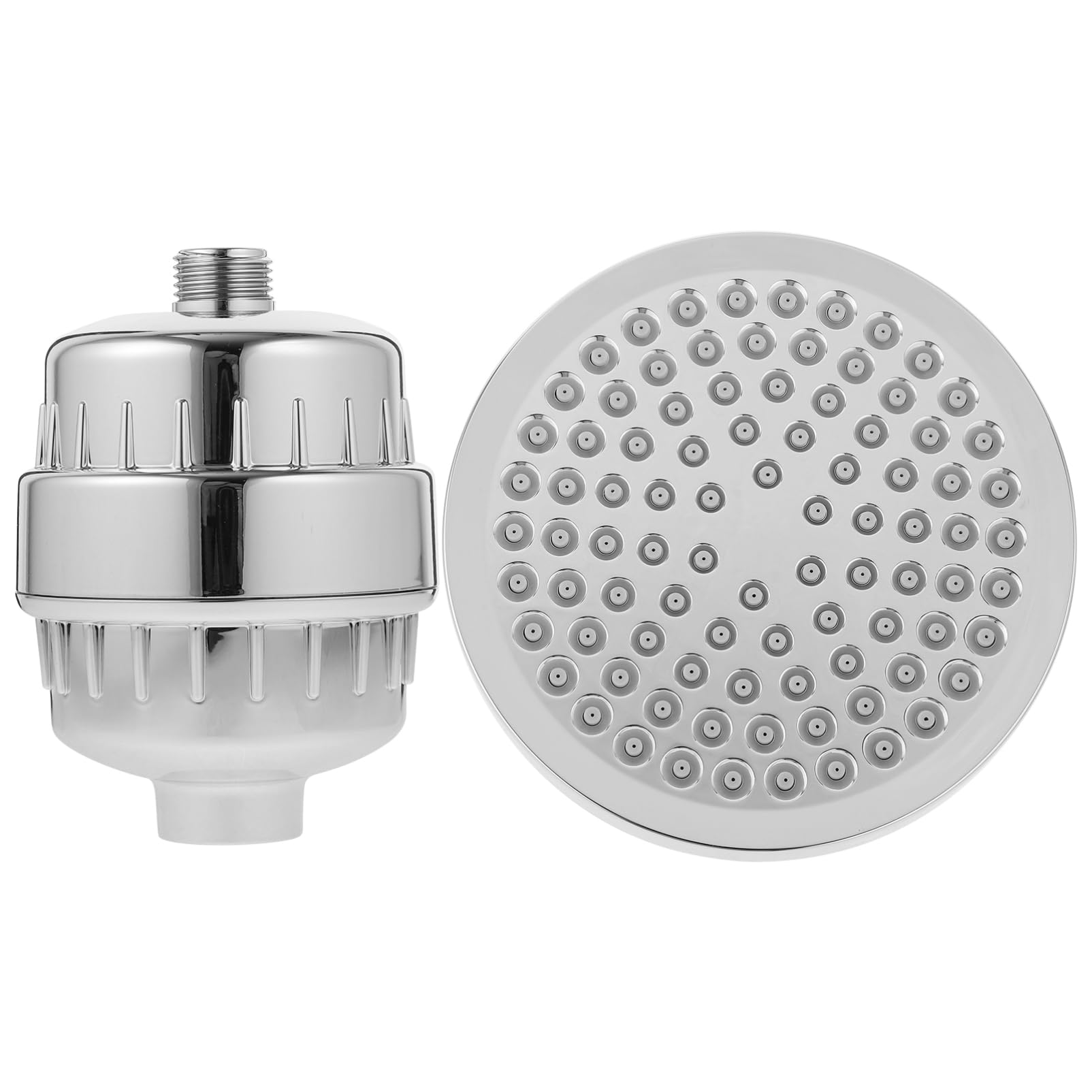 MAGICLULU Filtro de Ducha para Agua Dura 15 Niveles y Rotación 360 Grados, Cabezal de Ducha Filtro de Múltiples Capas y Dirección Ajustable de Algodón y Abs