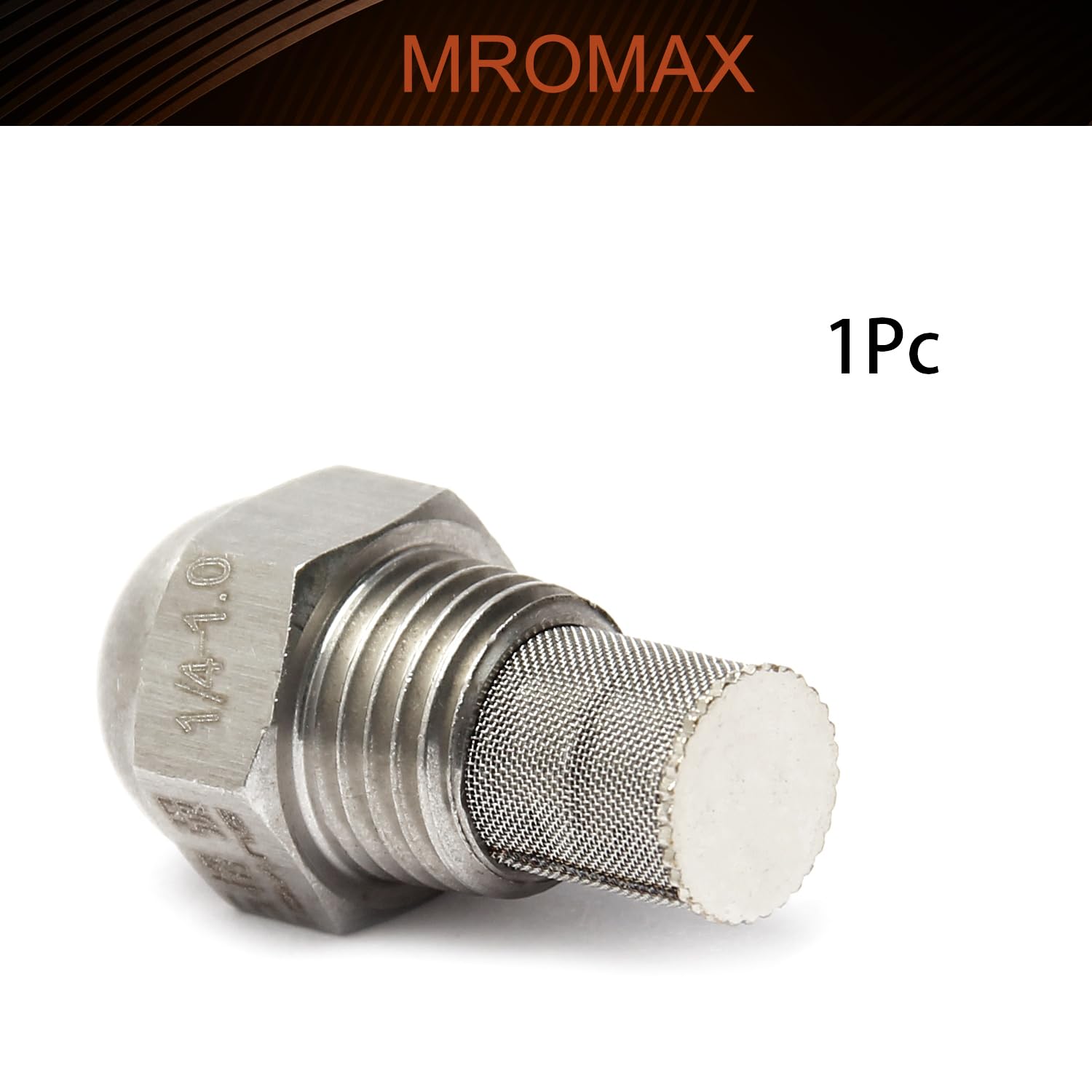 MroMax Nebeldüse Edelstahl – 1/4BSPF Gewinde, 1 Mm Öffnung, Feine Zerstäubung Für Befeuchtung