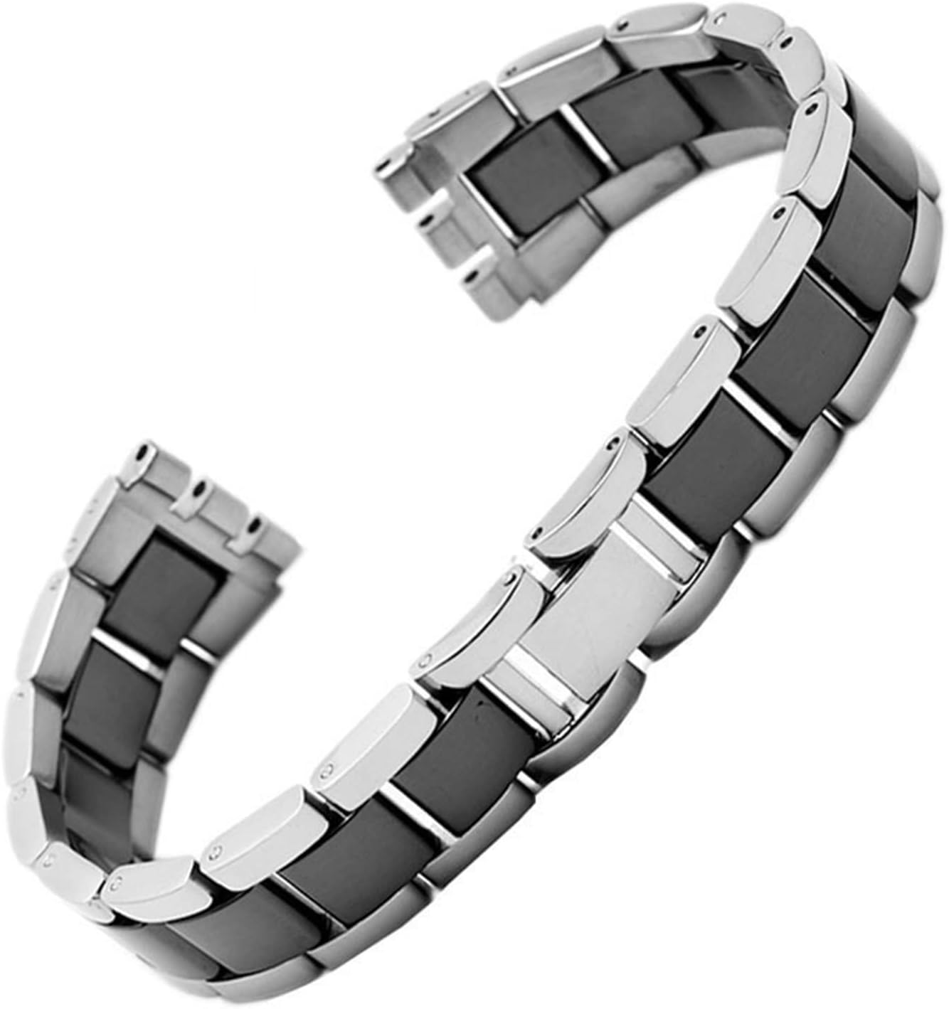 For Swatch solid core metal bracelet concave convex watch chain YCS Yas YGS iron men and women steel watchband ceramic strap