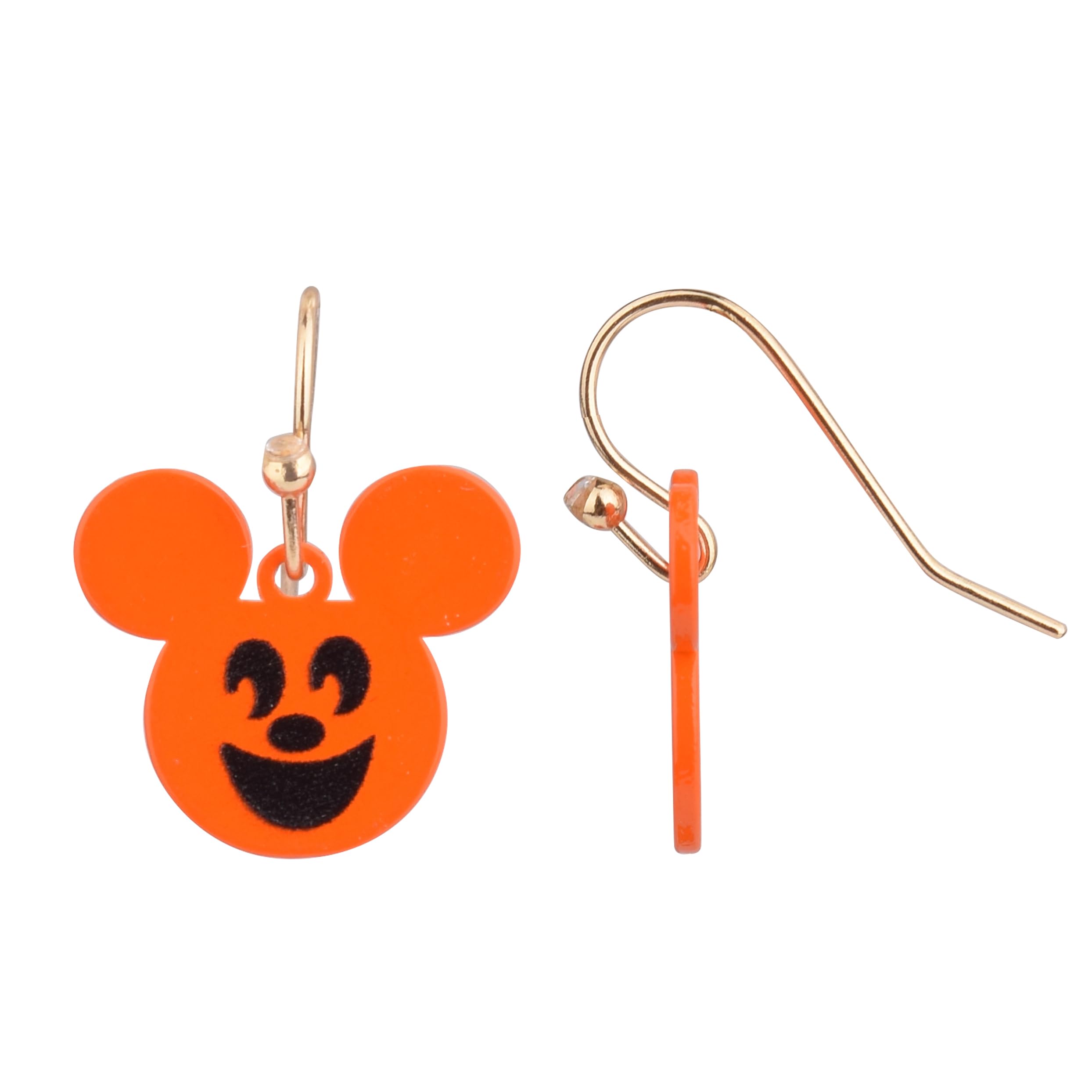 DisneyEarrings - Authentic Disney Halloween Earrings for Women - Mickey Mouse Inspired Pumpkin Design - Perfect for Halloween Events or Parties (0.5" drop length)