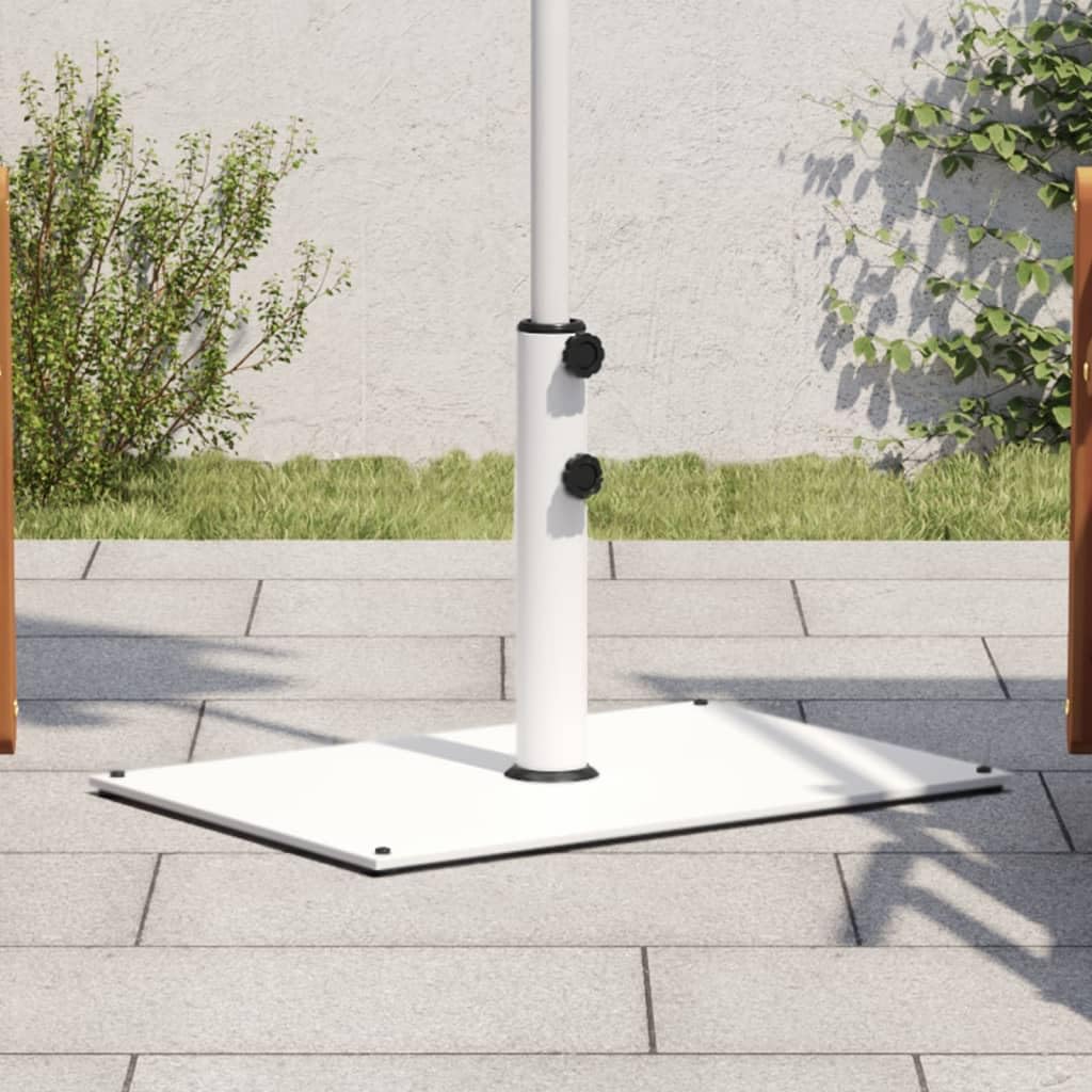 Supporto per ombrellone rettangolare, bianco, 25 kg, diametro 32