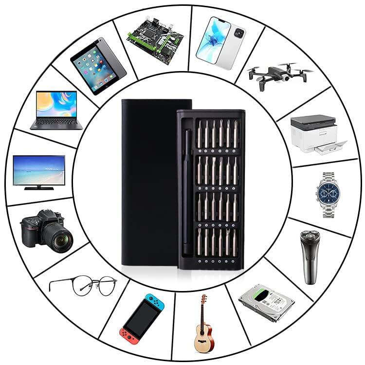 Image of Peace Tech 25 in 1 Small Mini Magnetic Precision Screwdriver Bits Set, Eyeglasses, Computer, Electronic, Watch Repair Kit with Phillips and Star Tiny Screw Driver Home Kit (Plastic Pen)