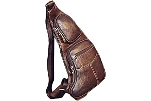 Spacious Leather Sling Bag: The Perfect Companion for All Your Adventures