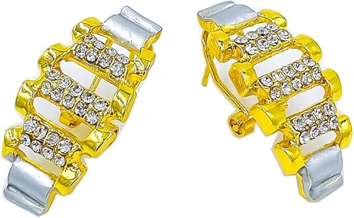 Miniatura 4 de LifflyLadys Conjunto de joyas de cristal de moda 18 k 24 K chapado en oro para mujeres Rhinestone cristal transparente collar pendientes accesorios