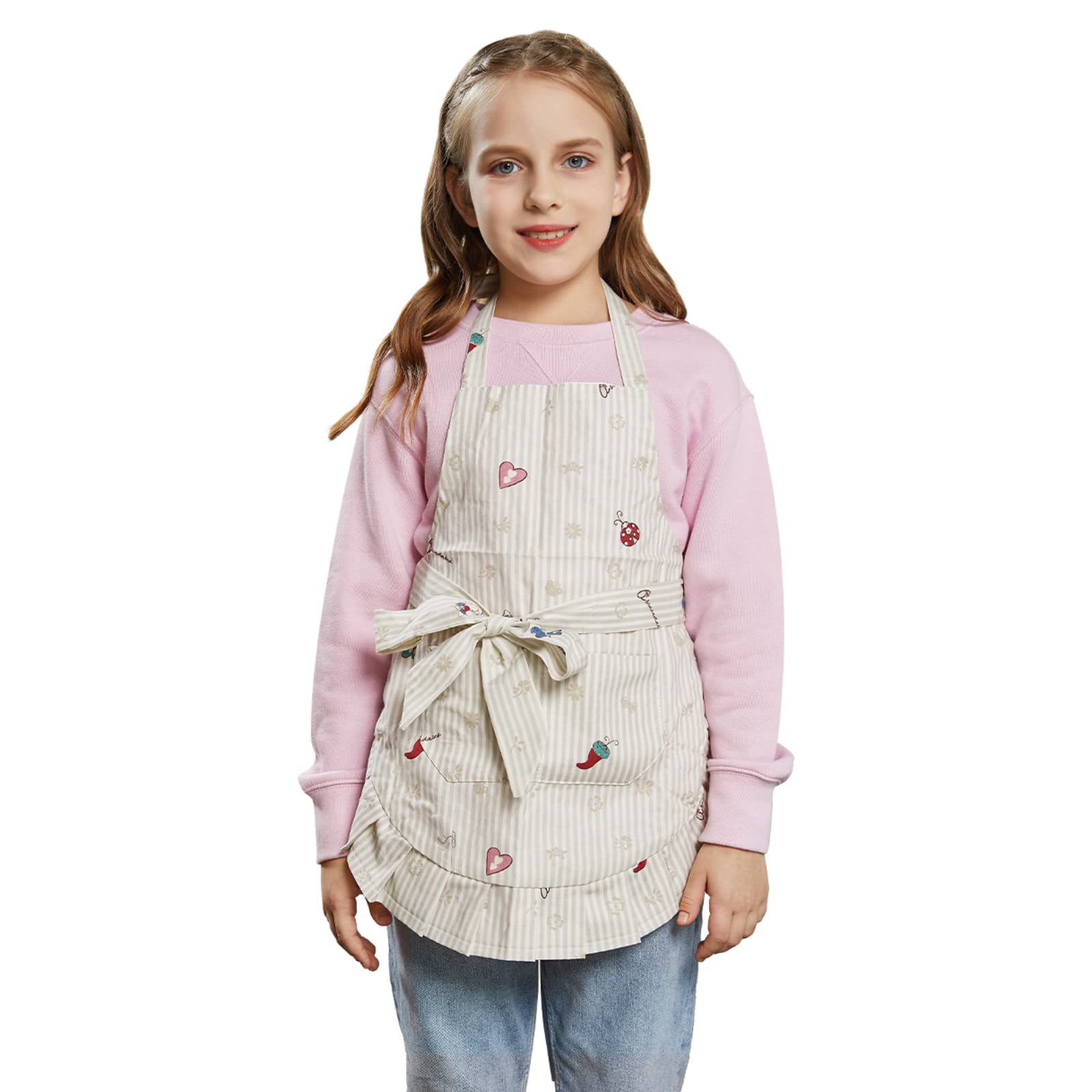 Surblue Kitchen Aprons for Women,Heavy Duty Aprons for Cooking, Baking, BBQ and Gardening