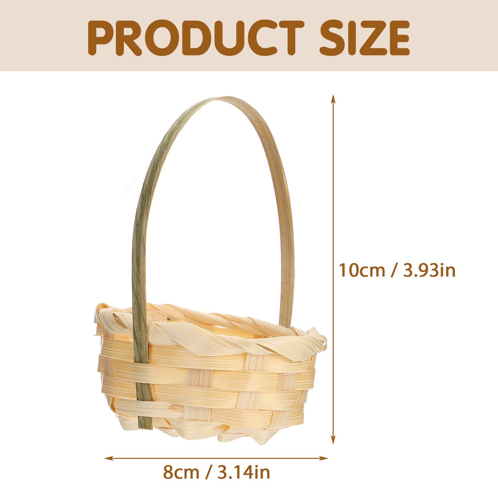 ULDIGI 10Pcs Hand Woven Bamboo Storage Baskets Multi-functional Holders for Packing Fruit and Home Decor Organization