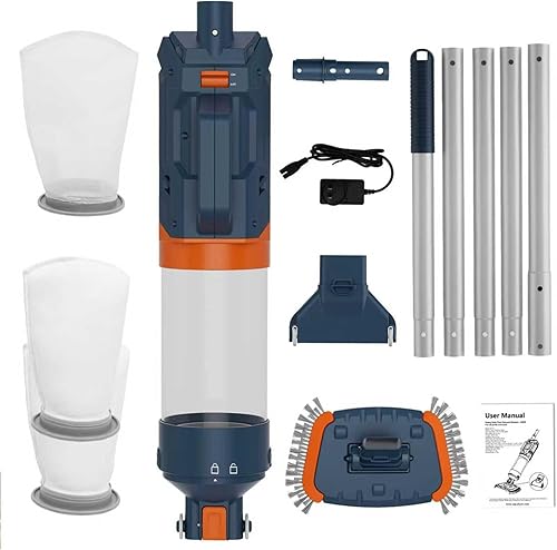 Miniatura 8 de Aspiradora de piscina inalámbrica de alta capacidad - Verdadera succión potente 16.8 GPM, tiempo de funcionamiento de 60M, filtro de malla ultra