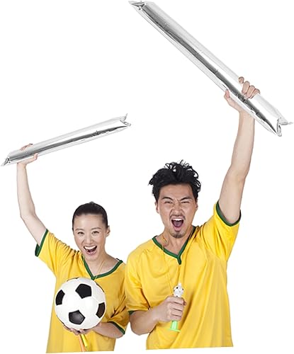 Miniatura 8 de Gadpiparty Palos de pluma 24 piezas de palos de animación de plástico para animadoras, palillos inflables de ruido, juguetes para animar eventos