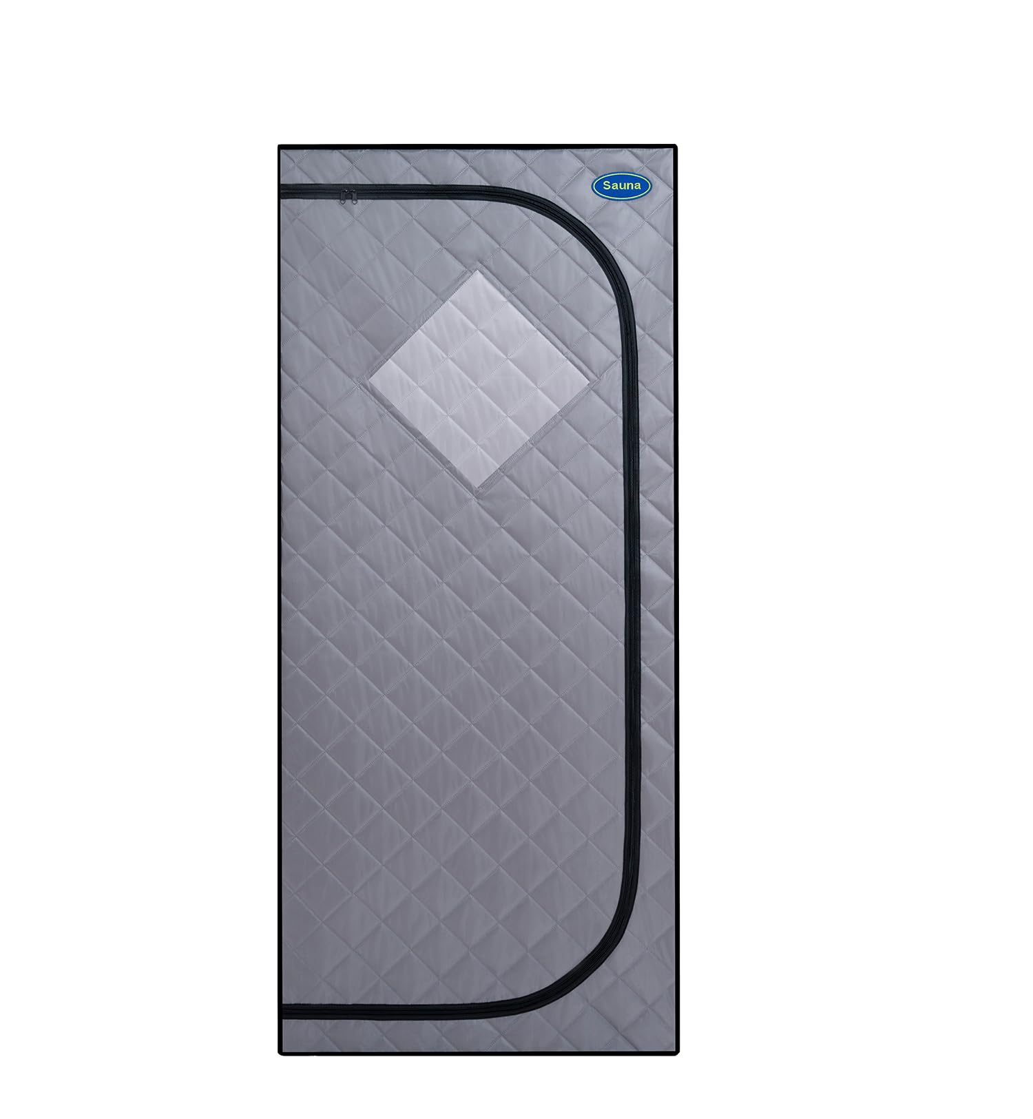 WoodHW Fast Heating, Easy to Install,Portable Full Size Grey Infrared Sauna Tent–Personal Home Spa, with Heating Foot Pad, Infrared Panels, Foldable Chair,Reading Light,Controller