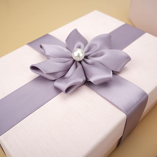 Miniatura 5 de UnionJoy Elegante cinta de satén de 1 pulgada x 6 rollos, total de 30 yardas para envolver regalos, decoración de fiestas, ramo de flores, boda,