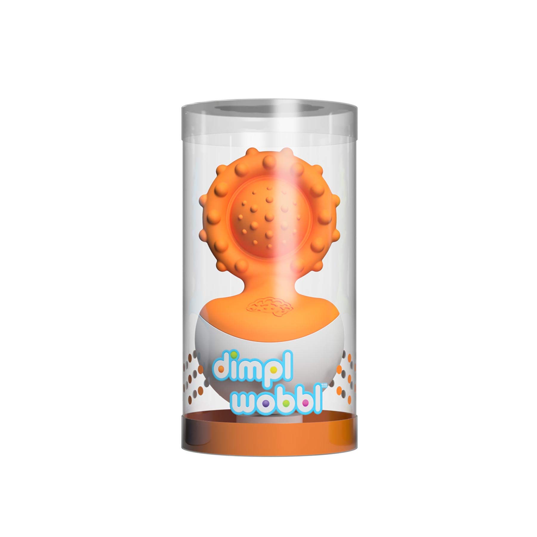 Fat Brain Toys Dimpl Wobbl Stehaufmännchen orange