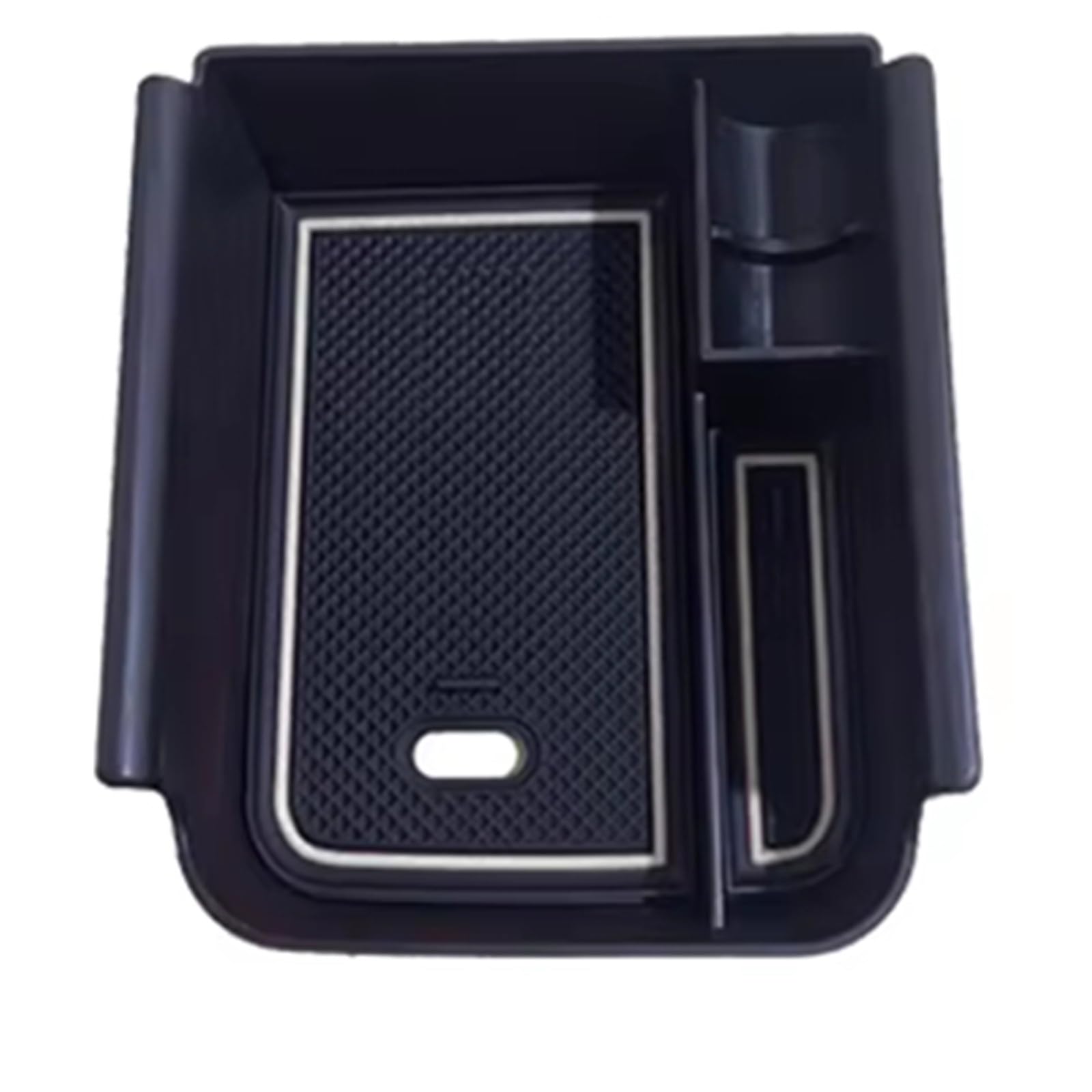 SZTMYVUW Interior Storage Box Compatible With VW For Golf MK8 2020 2021 2022 Car Storage Organizer Box Armrest Box Holder Tray Center Console Accessories(White)