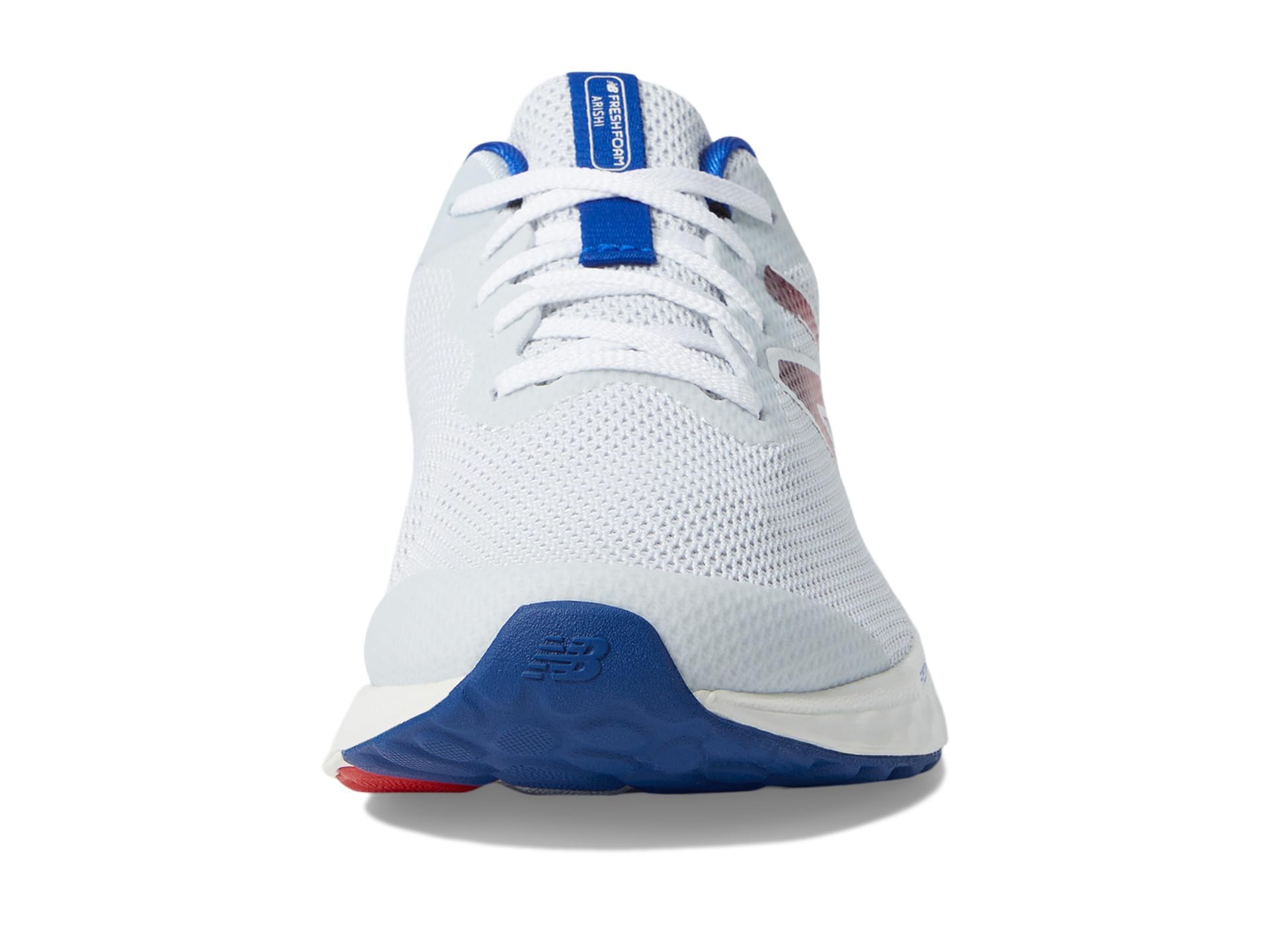 New Balance Tenis Arishi Fresh Foam v4 para niños, Cuarzo Gris/Team Royal/Team Red, 4 Wide Big Kid