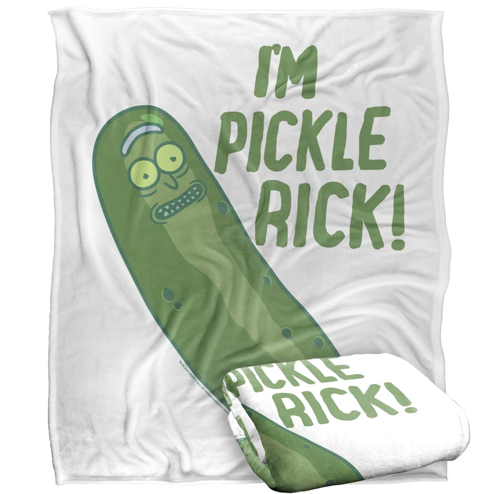 RICK AND MORTY Blanket, 152 x 127 cm The Pickle Rick Silky Touch Super Soft Throw Blanket