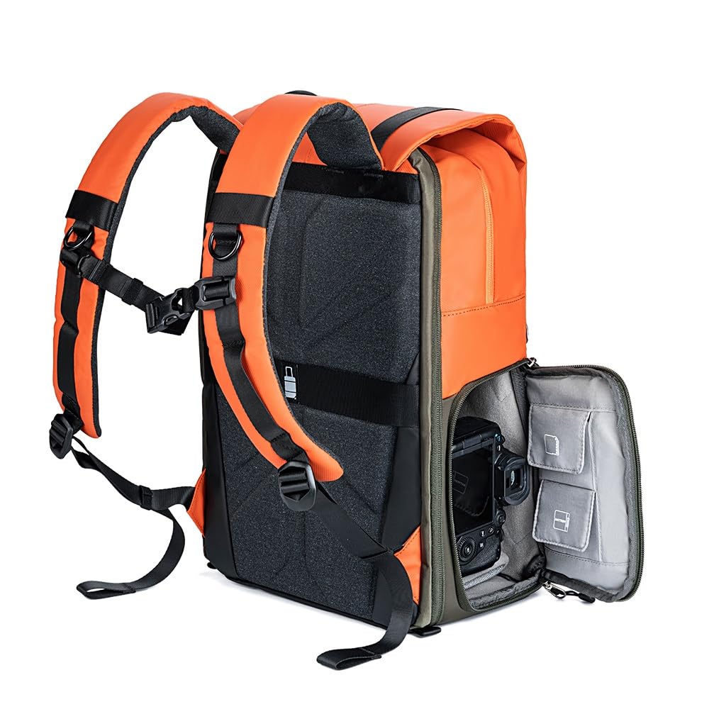 Borsa Reflex Zaino fotografico con copertura antipioggia, borsa da viaggio for fotografia all'aperto, può trasportare un treppiede, accesso rapido laterale, design ergonomico(KF13.087AV1)