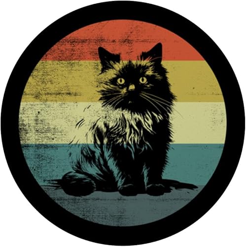 Miniatura 3 de PopSockets PopGrip intercambiables con diseño retro vintage de gato del Himalaya
