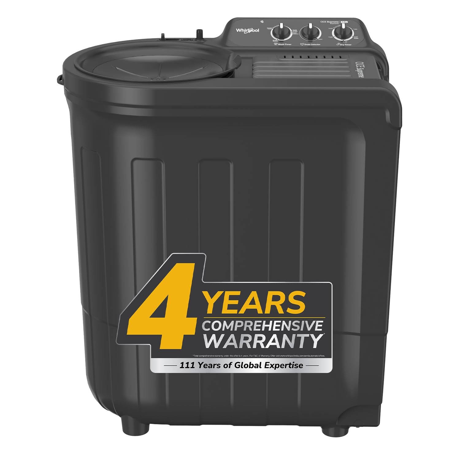 Whirlpool 7.0 Kg 5 Star MAGIC CLEAN Semi-Automatic Top Loading Washing Machine (MAGIC CLEAN RYL SRS 7.0 GREY DAZZLE (5YR), 4 Year Comprehensive Warranty, 1400 RPM Motor, 5 Year Motor Warranty)