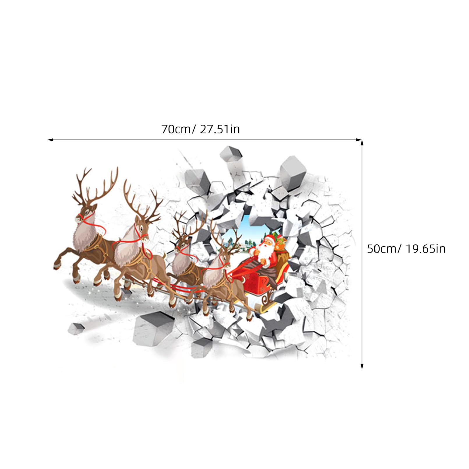HOMSFOU 6 Stk Weihnachten 3d Wandtattoo Fensteraufkleber Mit Weihnachtsszenen Kinderzimmer Weihnachtsaufkleber Dekorative Aufkleber Für Die Wand Wandtattoo Weihnachten