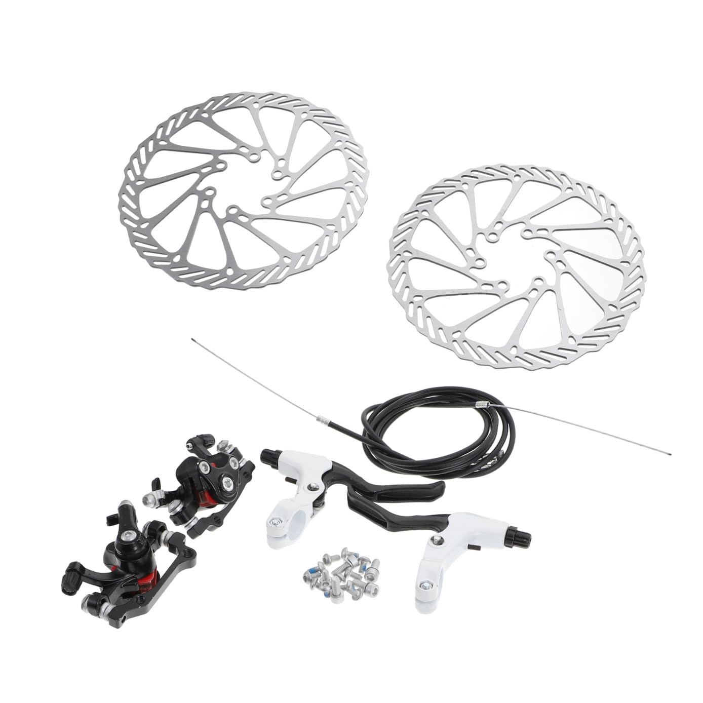 ibasenice Pastiglie Freno Disco per Bici da Strada e Mountain Bike, Design a Foro Cavo e Struttura Multisparone, Set 1 Nero