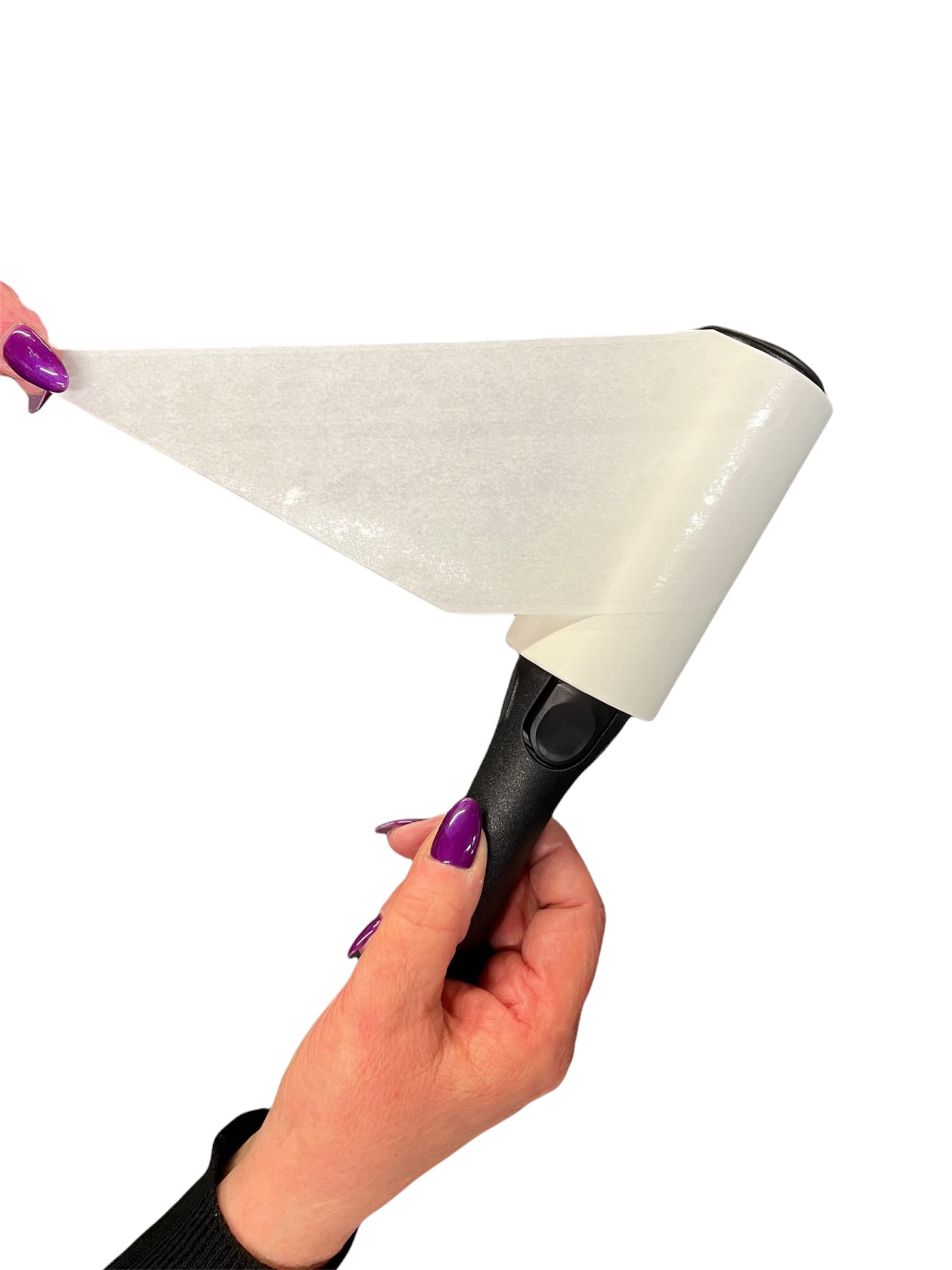 Wkłady rolkowe Roll Off Lint, 10 x 50 rolek arkuszy. Łącznie 500 arkuszy bardzo lepkich wkładów do wałków do kłaczków do ubrań, sierści zwierząt domowych i mebli. Pasuje do większości uchwytów