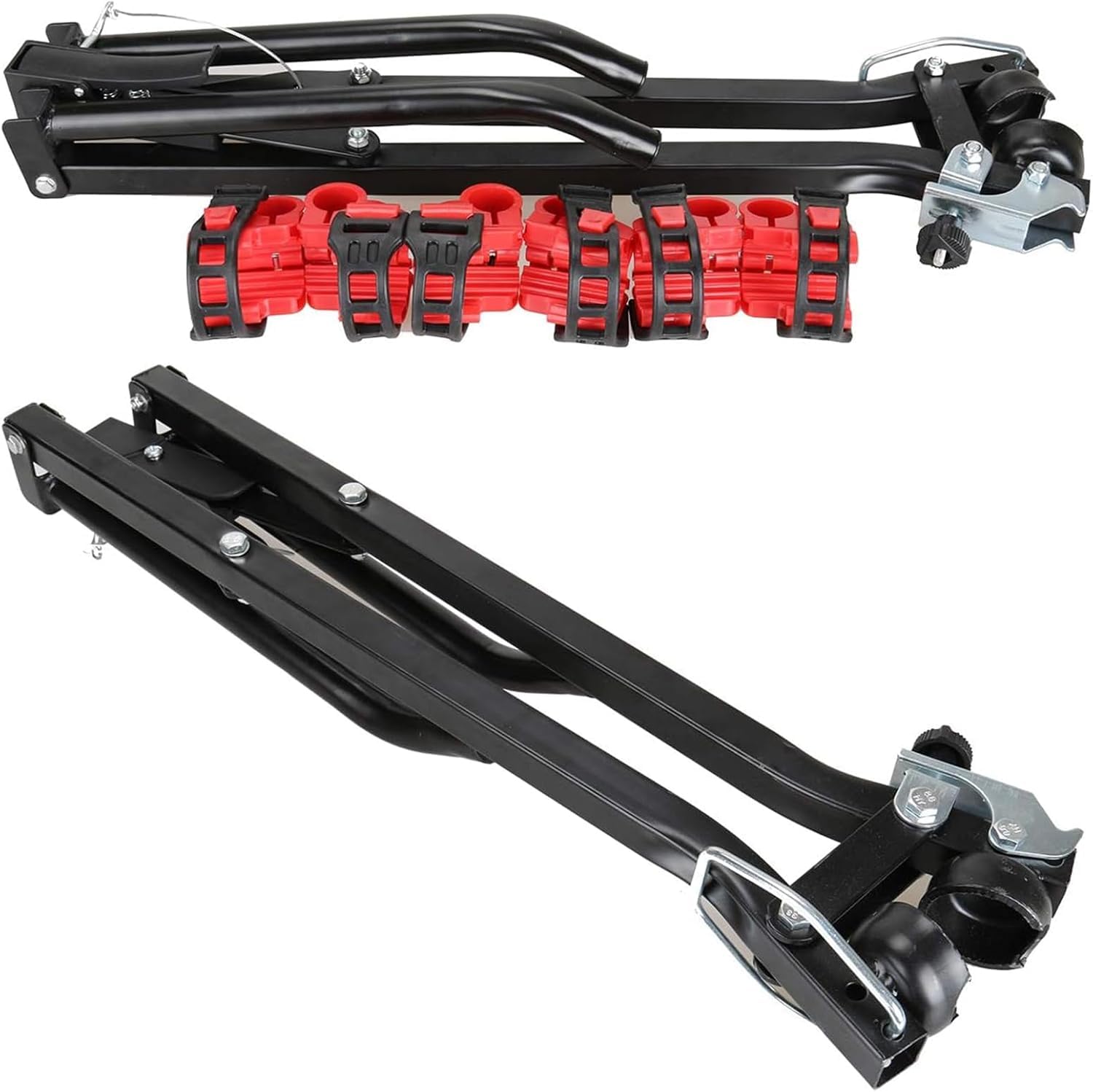 Portabici Universale da Gancio Traino per 3 Biciclette Pieghevole in Metallo Fino a 60 kg