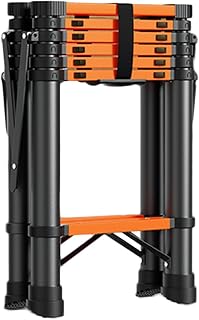Telescoping Ladder Aluminum Alloy Extendable Ladder,8.9FT Straight Portable Extension Ladder with 330 Pound Suitable for Compact Ladder for Home RV Loft