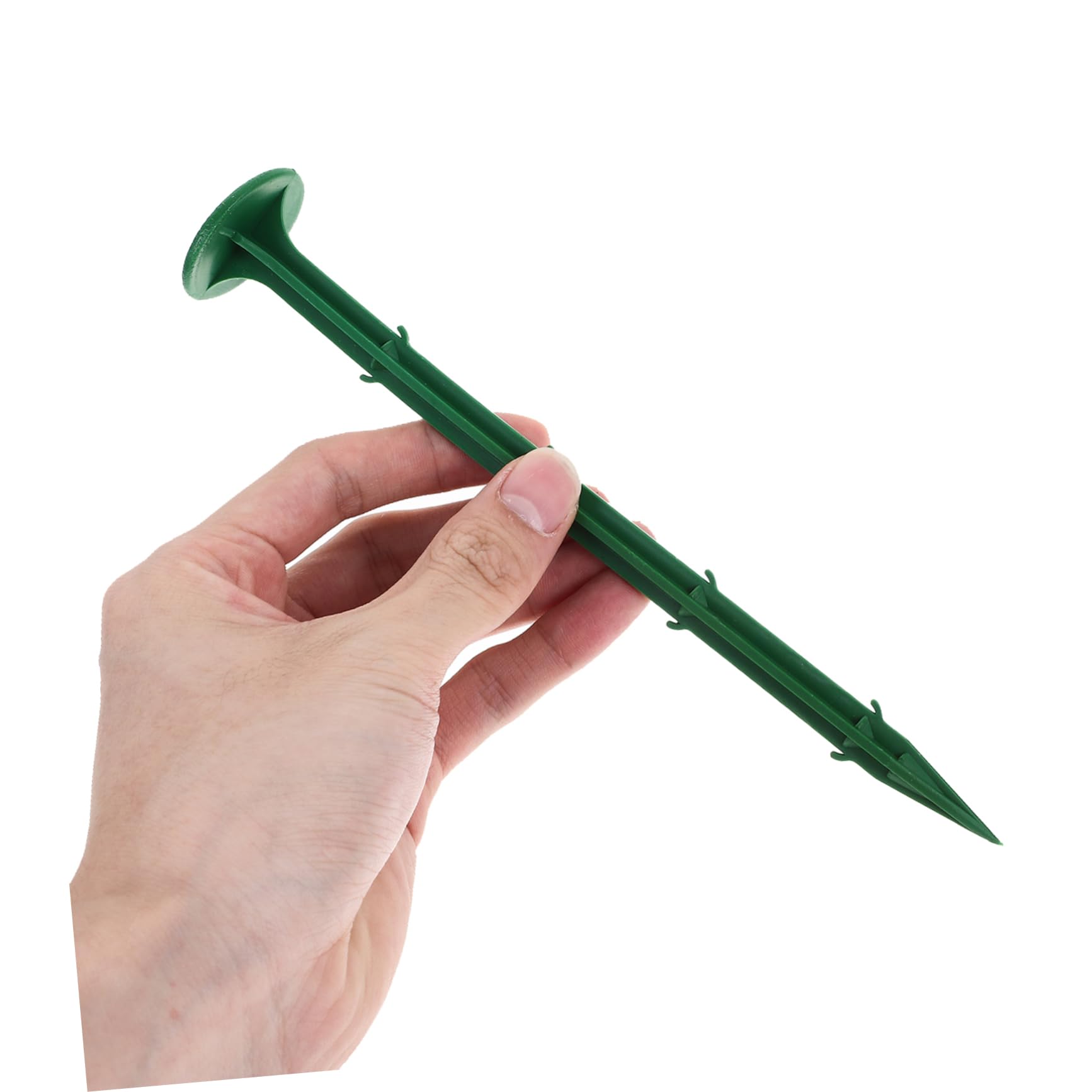 Piquets de Fixation en Plastique Vert 100 Pièces pour Toile de Jardin