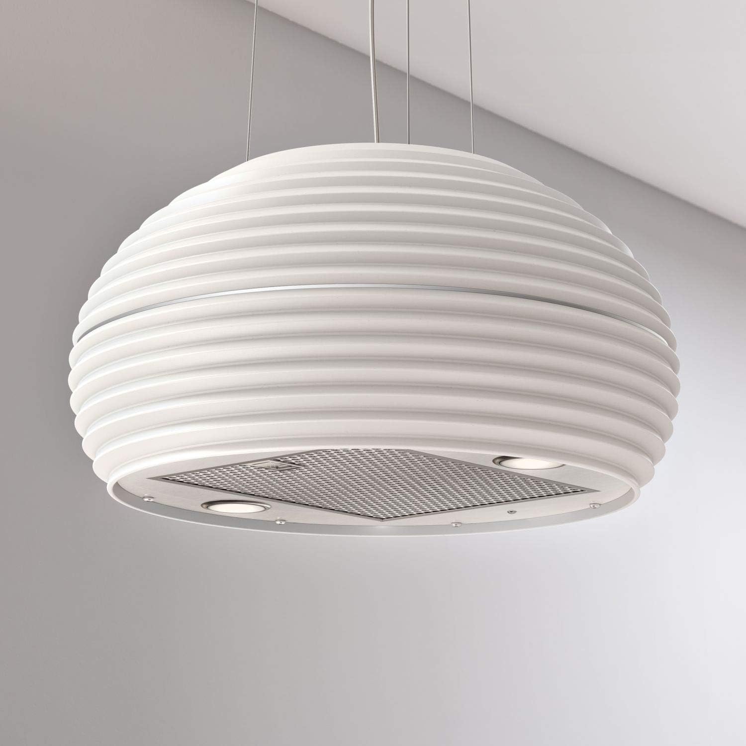 BIELMEIER extractor hood/island hood BOWL YOUNG / 55cm / polymer white matt/EEK: C