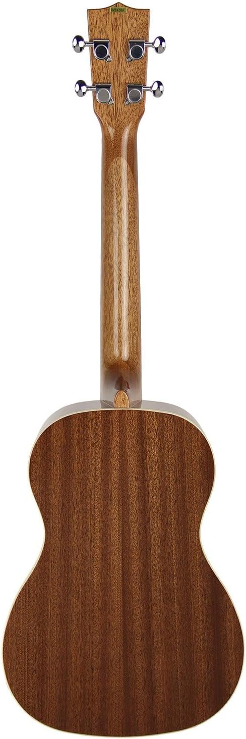 Kala KA-BG Gloss Mahogany Baritone Ukulele - Natural Bundle with Hard Case, Tuner, Strap, Austin Bazaar Instructional DVD, and Polishing Cloth