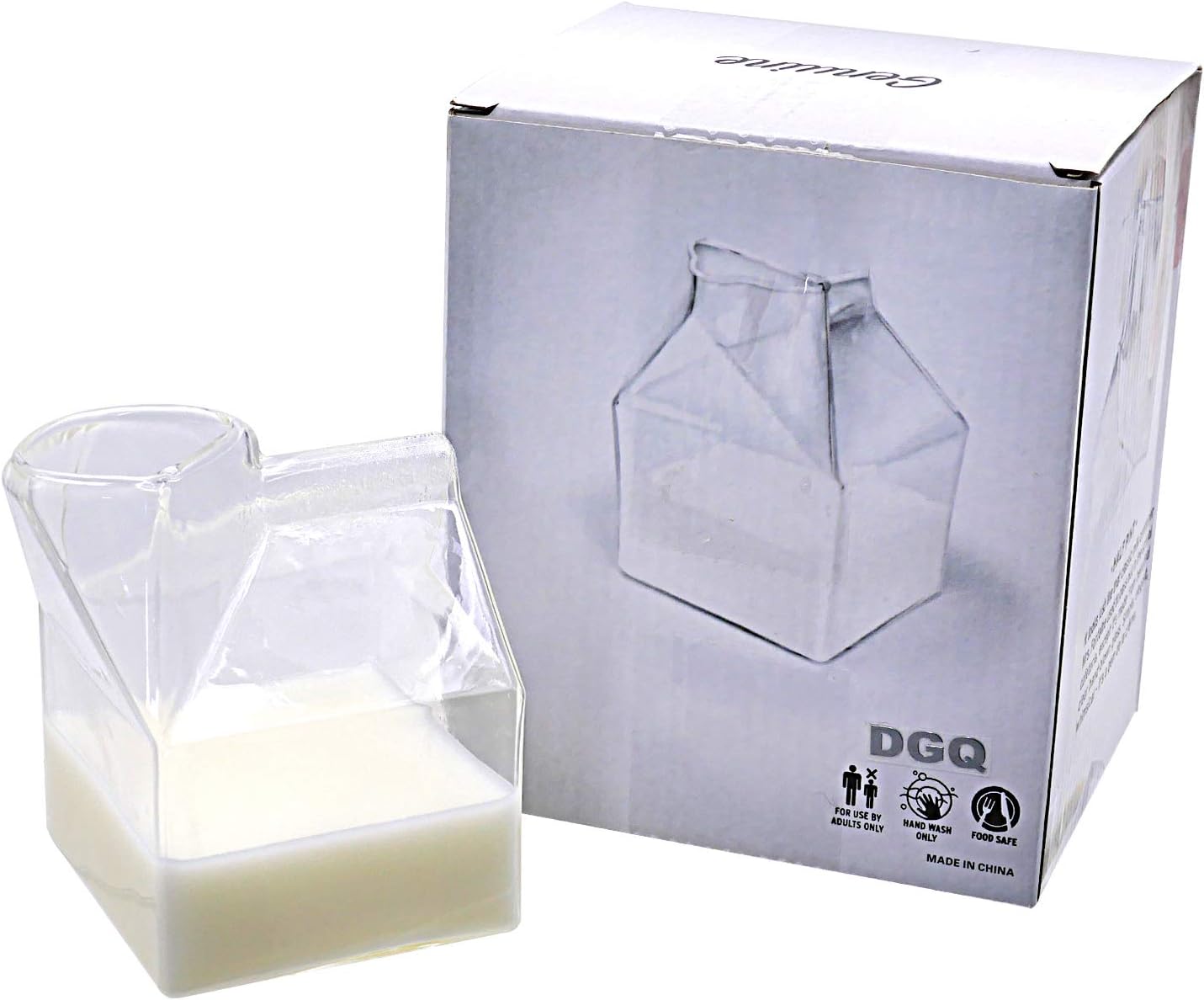 Amazon Com Dgq Glass Creamer Mini Milk Class Cup Hand Blown Carton Container 12 Ounce Water Glass Cup Milk Creamer Box Creamers