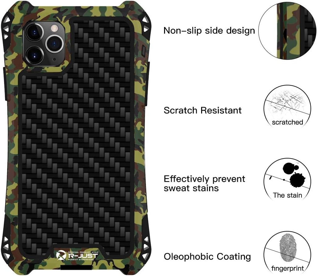 Tор Brаndѕ Feitenn iPhone 11 Pro Max Case Heavy Duty, iPhone 11 Pro Max Case Armor, Metal Cover Alloy Aluminum Military Bumper Soft Rubber Shockproof Outdoor Hard Defender for iPhone 11 Pro Max 6.5''- Camouflage