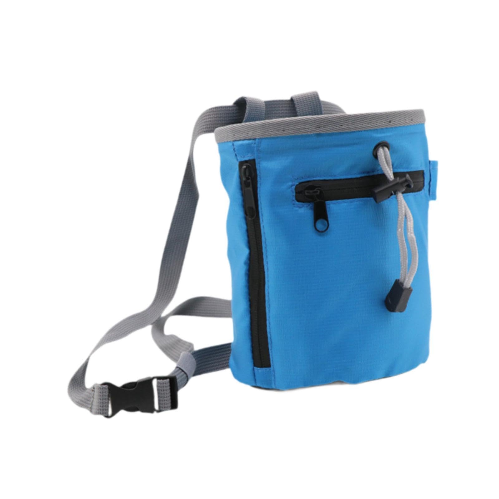 Colaxi Chalk Bag for Rock Climbing Storage Pouch Practical Wear Resistant Waist Belt Chalk Carrier Bag for Weight Lifting Bouldering, Blue