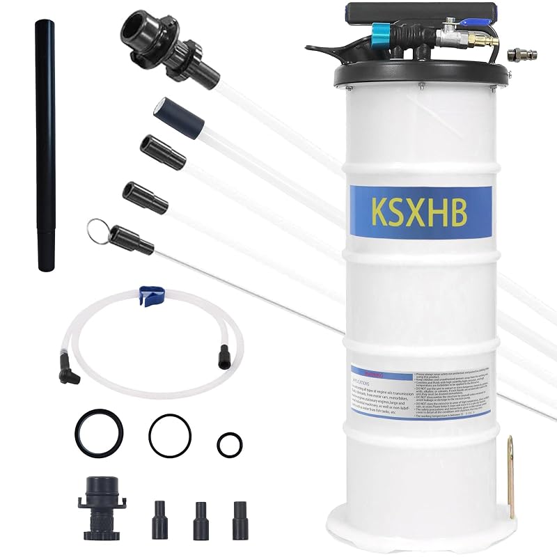Extrator de Fluidos 6,5 L KSXHB Pneumático e Manual com Mangueiras de Sucção e Sangria de Freio