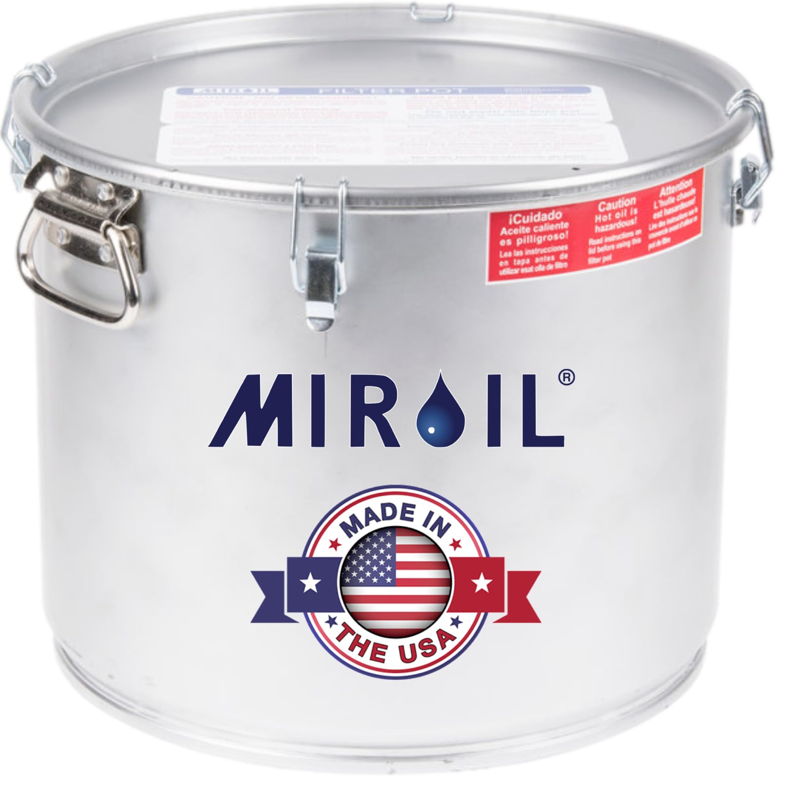 Miroil 40L/02040 35 lb. Filtro De Grasa cubo/olla con tapa