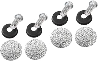 TINEASUR 2piezas Tuercas y Antirrobo Para Placas De Matrícula De Coche Instalación Rápida y Color Blanco De Accesorios Para Vehículos