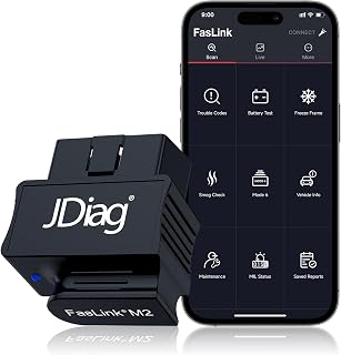 Bluetooth OBD2 Scanner for iPhone & Android, ELM327 M2 Car Diagnostic Tool, Code Reader with Turn Off Check Engine Fault Light Wireless Adapter Compatible All OBDII Gasoline Vehicle