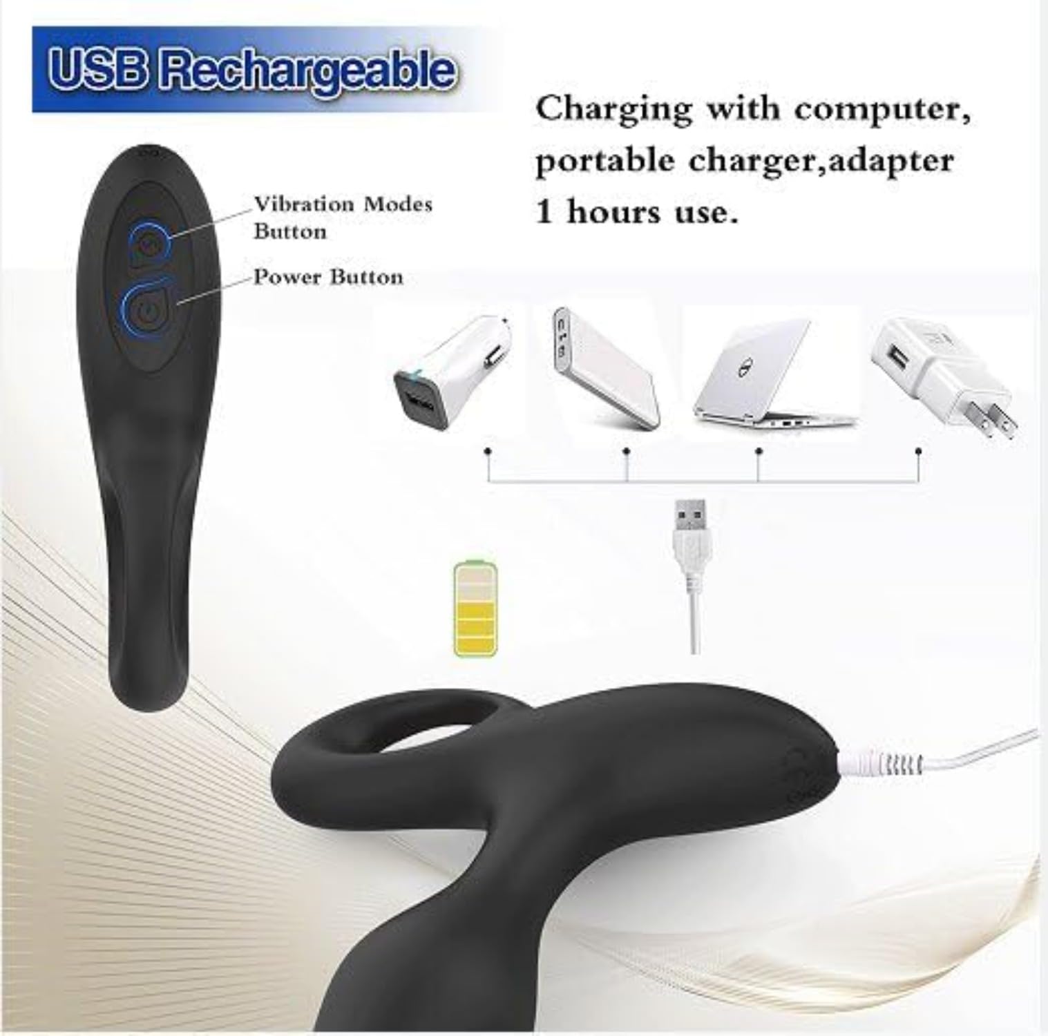Giocattoli in silicone, massaggiatori elettrici senza fili, plug anali