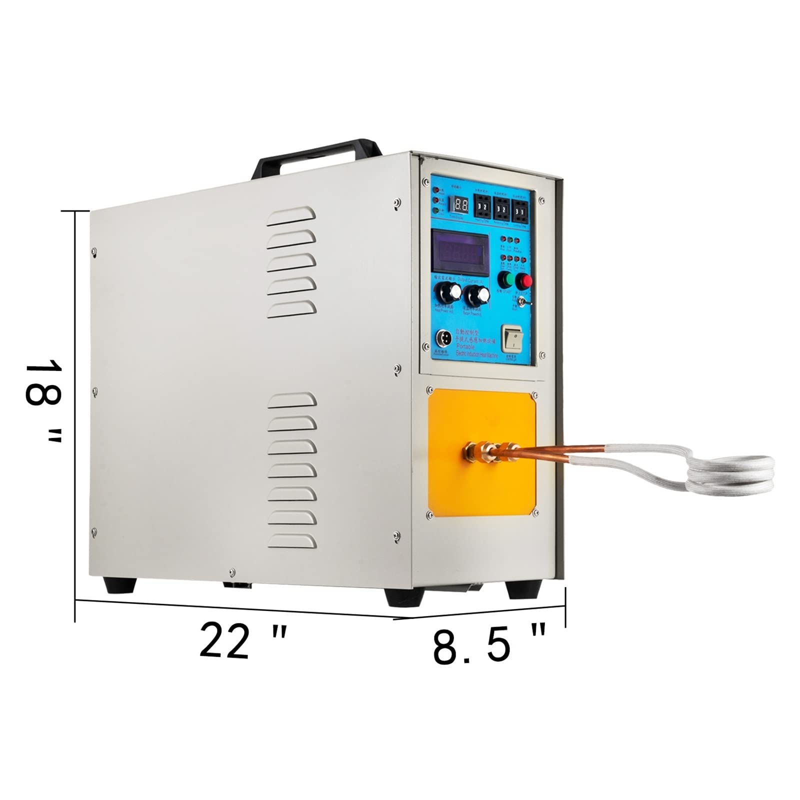 Piec do topienia o wysokiej częstotliwości 15 kW, nagrzewnica indukcyjna, 2200?Piec grzewczy 230 V, indukcyjny piec grzewczy do lutowania sprzętu AGD