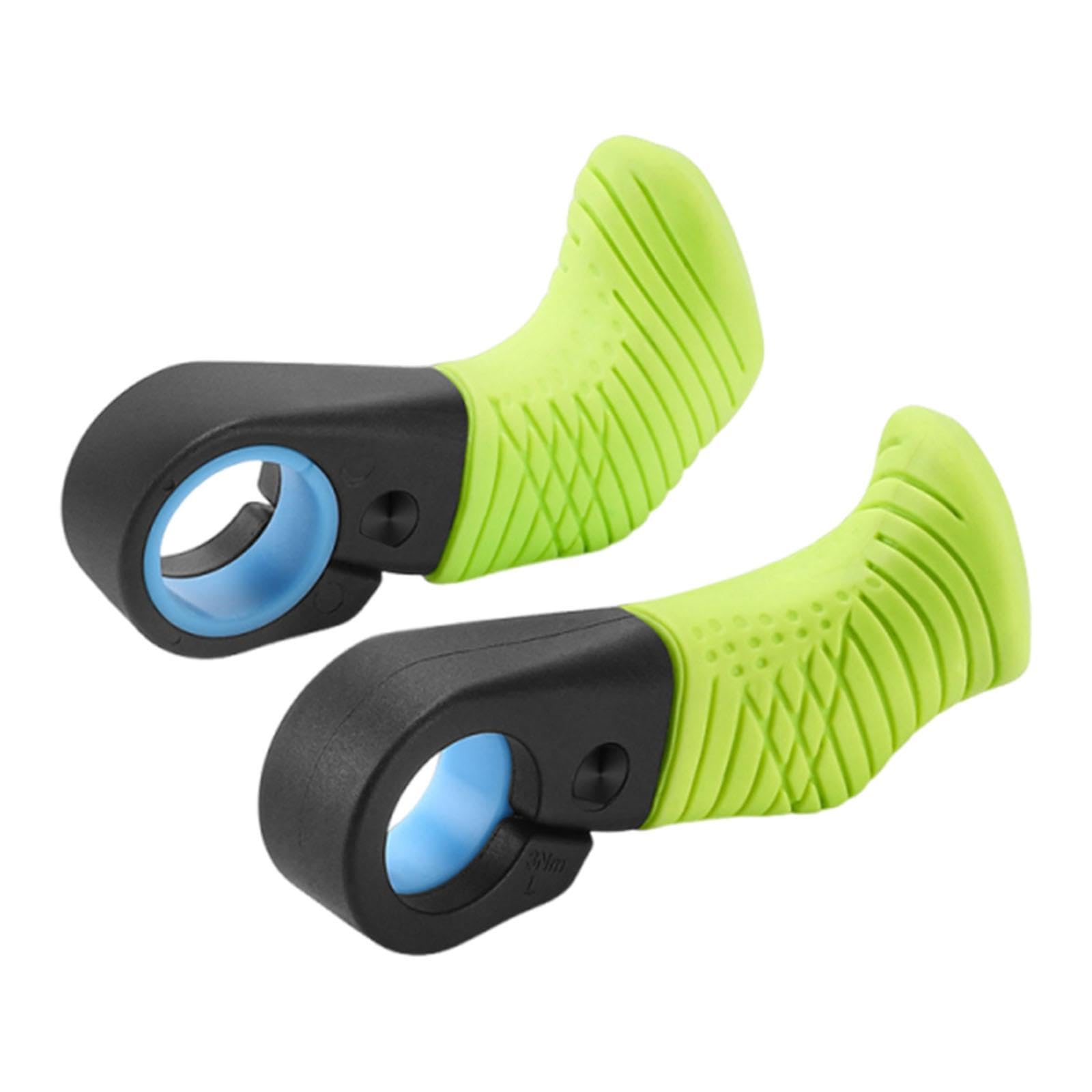 2Pcs Mountain Inner Bar Ends Anti Slip Fits 0.87 Inch Handlebars Replace Parts Lightweight Simple Assembly Ergonomic, Green