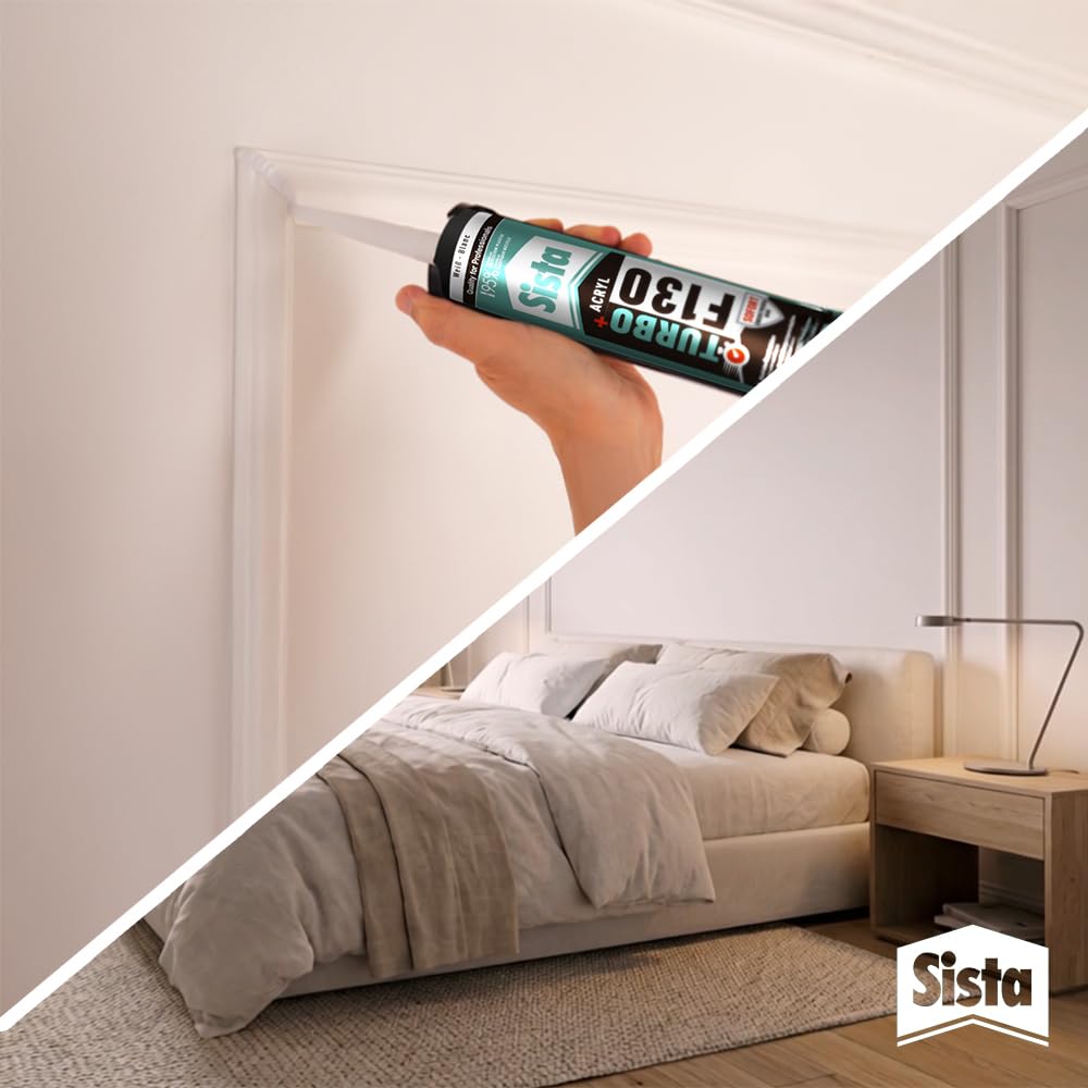 Sista PRO F130 Turbo Acryl Fugenfüller, Weiß, 1x300ml Kartusche (12)