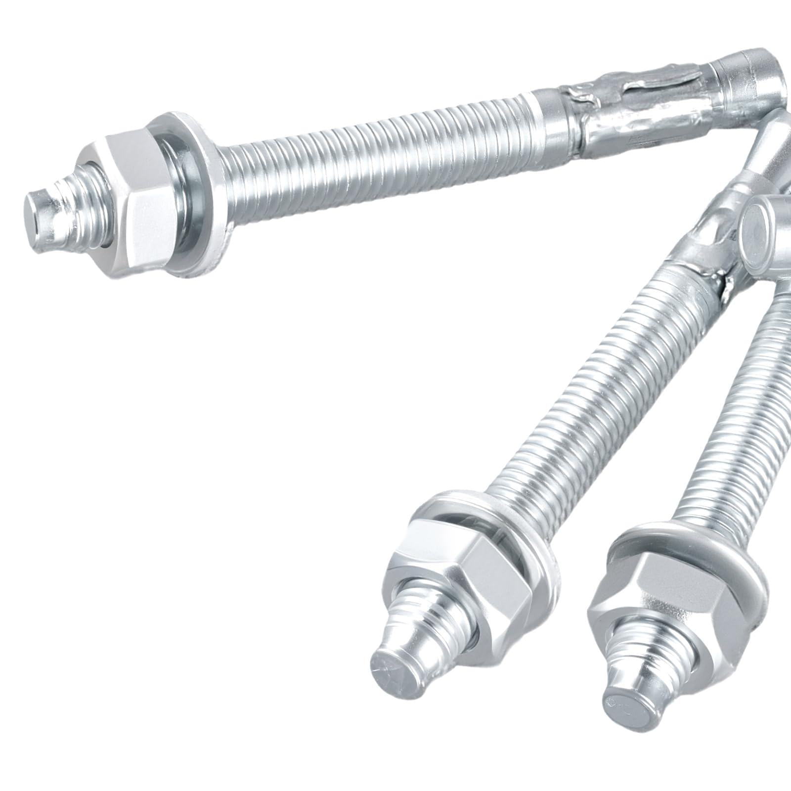Ancrage galvanisé pour charges lourdes M10 x 100 mm, boulons d'ancrage M10, chevilles pour charges lourdes pour béton et maçonnerie, charges lourdes et montage industriel