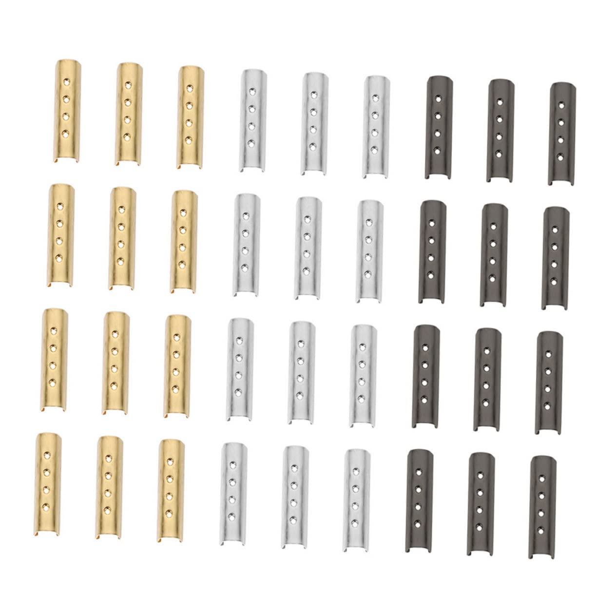 WOFASHPURET Metal Rope Buckles 120 Pieces Shoelace Tip Heads for Diy Hat Rope Tips Easy to Use