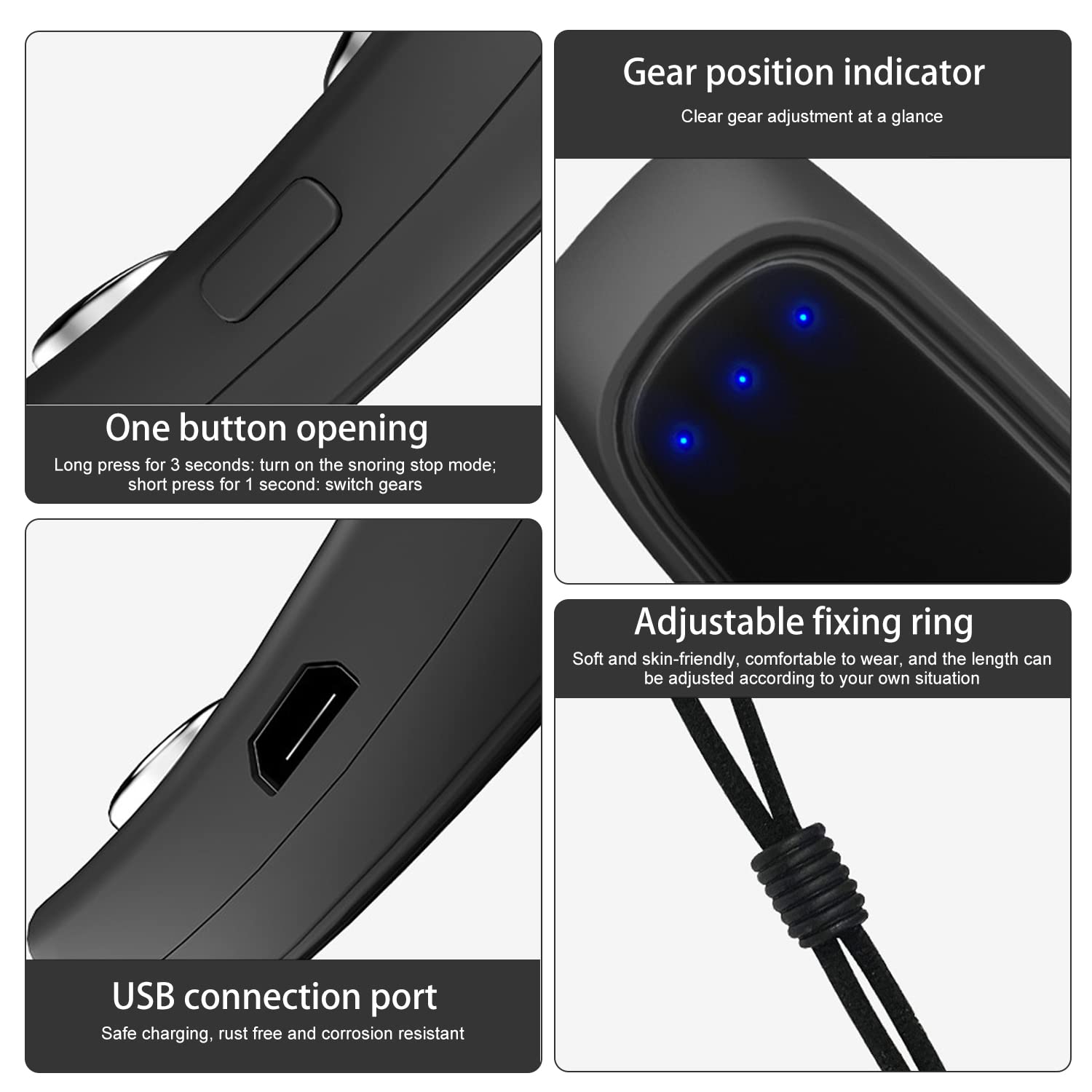 Dispositivos Antir Ronquidos Soluciones, Mini Antirronquidos Eléctricos Inteligentes con Detección de Sonido para Mejorar La Calidad del Sueño